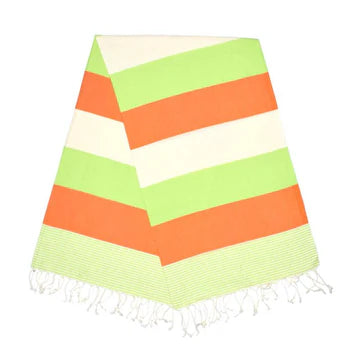 American Pistachio Green Carrot Orange Turkish Towel