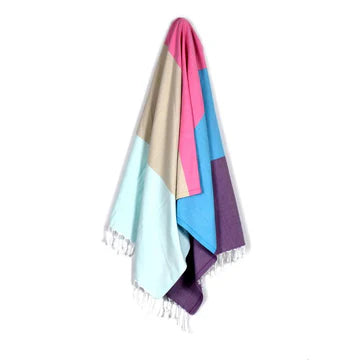 Cerec Aqua Blue Lavender Purple Turkish Towel