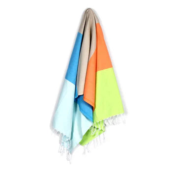 Cerec Aqua Blue Pistachio Green Turkish Towel Regular