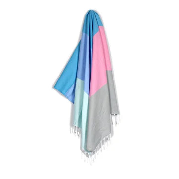 Cerec Aqua Blue Stone Grey Turkish Towel