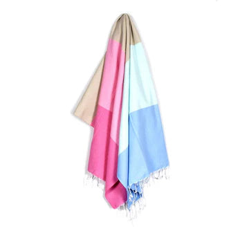 Cerec Bubblegum Pink Baby Blue Turkish Towel