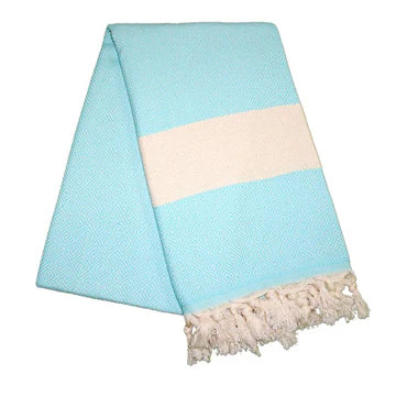 Elmas Aqua Blue Turkish Towel