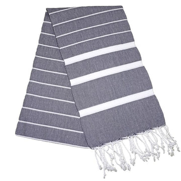 Nergis Antracite Grey Turkish Towel