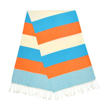 American Turquoise Blue Carrot Orange Turkish Towel