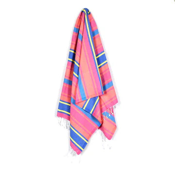 Arco Iris Pineapple Yellow Berry Blue Turquoise Blue Turkish Towel