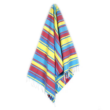 Arco Iris Pineapple Yellow Aqua Blue Turkish Towel