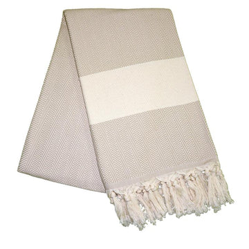 Balik Sirti Almond Brown Turkish Towel