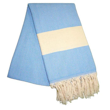 Balik Sirti Baby Blue Turkish Towel