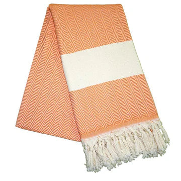 Balik Sirti Carrot Orange Turkish Towel