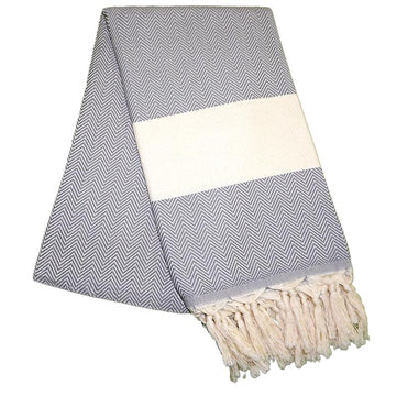 Balik Sirti Pebble Grey Turkish Towel