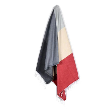 Cerec Night Black Berry Red Turkish Towel
