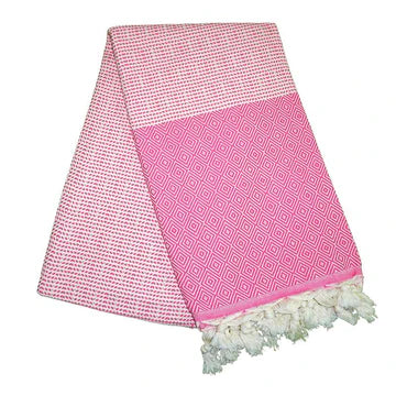 Cizgili Elmas Dream Pink Turkish Towel