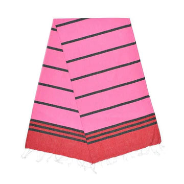 Kamil Berry Red Night Black Bubblegum Pink Turkish Towel